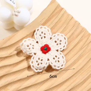 Graziosa toppa di fiore in pizzo all'uncenetto ricamo accessorio fai da te abbigliamento