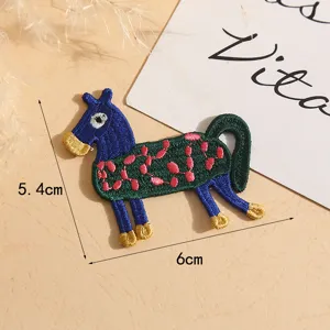 Cute embroidered horse patch for clothing, bags and DIY phone case decoration accessories.