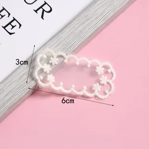 Sweet embroidered lace patch cloud shape DIY accessory for shoes hats clothes crafting decor 1pc