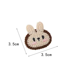Cute cartoon bunny embroidery patch DIY clothing accessories 3.5cm cute decorative appliques