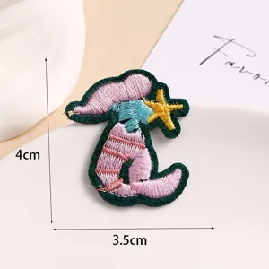 Children mermaid DIY embroidery patch cute starfish clothing accessory decorative badge