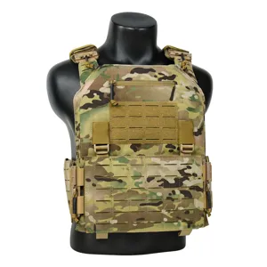 Men Women Tactical Vest Outdoor Training Quick Release Molle Vest Adjustable Nylon Vest Heavy Duty Protective Vest