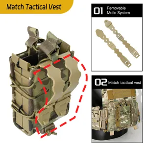 1000D Nylon Molle Double 7.62mm Magazine Pouch Tactical Vest Accessory Camouflage Pouch