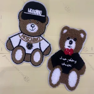 Cute cartoon bear embroidery patches for DIY clothing accessories applique badges