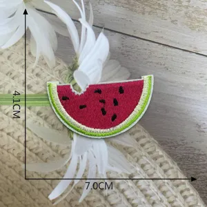 Watermelon embroidery patch DIY decorative fruit clothing patch for apparel craft design
