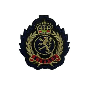 Embroidered crown lion patch DIY clothing badge sewing applique accessory emblem patch