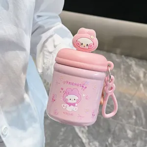 Portable cartoon 316 stainless steel thermos water bottle for kids and girls daily outdoor use.