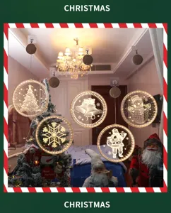 Kerstmis LED lichtgevende acryl ronde plaat lichten voor feest boom decor warme verlichting.