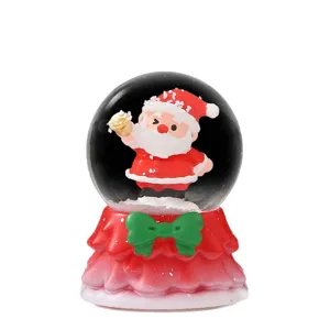 Cute Christmas Santa snow globe decoration desktop micro landscape festive ornament gift.