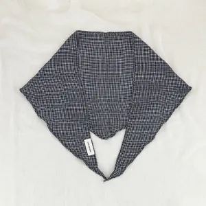 Korean Style Plaid Triangle Scarf Lightweight Polyester Printed Neckerchief Fashion Casual Scarf For Women