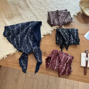 Γυναικείο Ανθικό Τριγωνικό Φουλάρι Μόδας Εκτυπωμένο Σιφόν Μαντήλι Λαιμού Κομψό Boho Μαντήλι Κεφαλής Μαλλιά Bandana Καθημερινά Αξεσουάρ