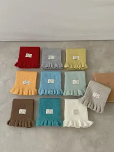Korean style knit scarf women autumn winter warm versatile ruffle neckerchief fashion accessory