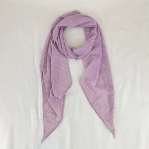 Women Fashion Polka Dot Print Long Scarf Lightweight Chiffon Spring Summer Neck Scarf Decorative Ribbon