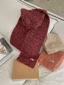 Chunky knit winter scarf for women, cozy vintage thick warm wrap for cold days and daily wear.