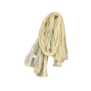 Gradient crinkled lightweight women scarf breathable fashion elegant daily wear photo props new