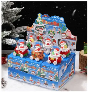 Weihnachtsmann Wasserkugel Zug Blindbox Spielzeug Ornament kreatives Geschenk Spieluhr Nachtlicht
