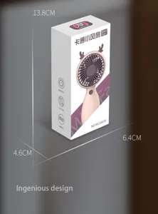 Mini ventilatore portatile a carica USB con simpatiche corna di cervo in stile cartone animato.