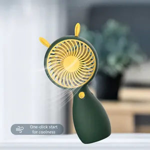 Ventilatore portatile mini USB con orecchie di cartone animate, ventola di raffreddamento.