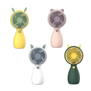Mini ventilatore portatile ricaricabile USB simpatico ventilatore a cartoni animati studenti.
