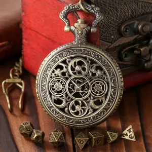 Ρετρό Steampunk Κούφια Θήκη Ρλογιού Τσέπης Μεταλλικά Αξεσουάρ Ζαριών Βίντατζ Θήκη Ρλογιού Τσέπης για Unisex Κοσμήματα