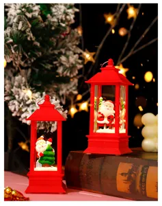 Christmas glowing lantern night light Santa Claus tabletop decoration holiday gift ornaments
