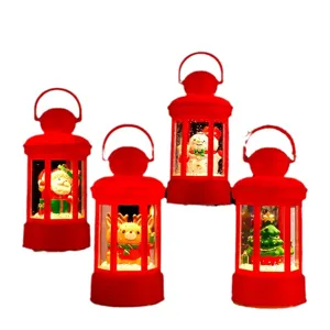 Christmas glowing lantern night light desktop decoration set of 4 festive styles