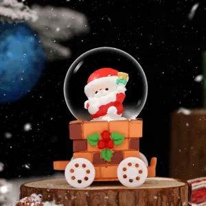 Weihnachtskugel Weihnachtsmann Harz Figur Weihnachtsdeko Zug Ornament Festlich