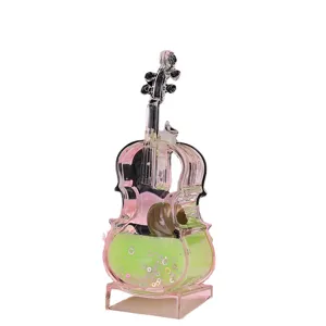 Kreatives Acryl Geige Flüssig Bewegung Bubbler Ornament, grüne Öl Tropfen Deko Tischspielzeug.