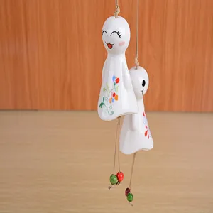Campanella eolica teruterubozu in ceramica, grazioso oggetto decorativo per stanza e auto.