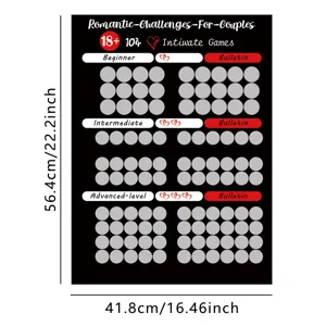 Romantic scratch off poster for couples 18+ intimate games interactive poster gift ideas