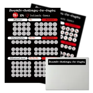 Romantic couples scratch off poster adult intimate game milestone challenge gift idea for lovers