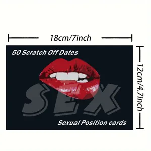 Cartes de date à gratter 50 couples position sexuelle jeu romantique amusant 18x12cm!
