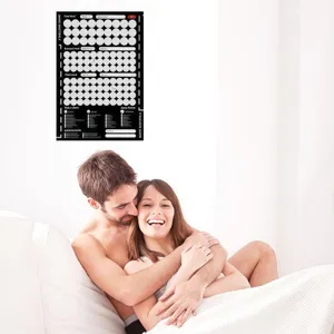 Romantic date night scratch off poster game for couples valentine day funny gift idea.