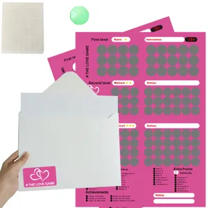 Couples scratch off game poster adult love challenge fun interactive game set with envelope