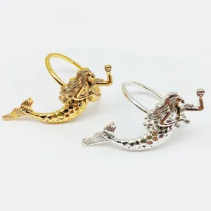 Portatovaglioli sirena in metallo oro argento accessorio decorativo tavola dettaglio design