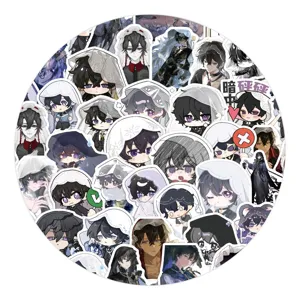 60pcs night ghost anime cartoon graffiti stickers waterproof laptop luggage cup decors