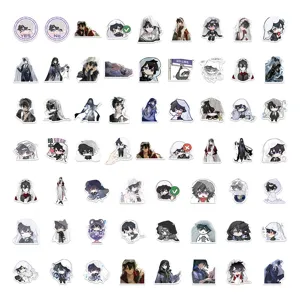 60 Pcs Night Ghost Anime Cartoon Stickers Waterproof Decals for Luggage Water Bottle Cup