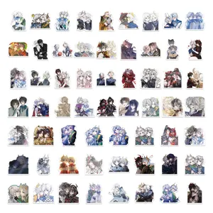 60 Pcs Anime Fanart Cartoon Graffiti Stickers Set Waterproof Decals for Phone Case Water Bottle