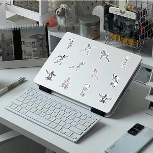 Martial arts hand-drawn graffiti stickers for laptop and phone decoration, 60 pieces set.