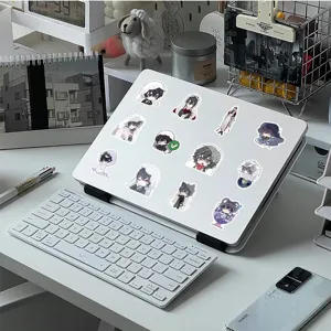 Cute anime cartoon character waterproof stickers for laptop, skateboard, and luggage decoration.