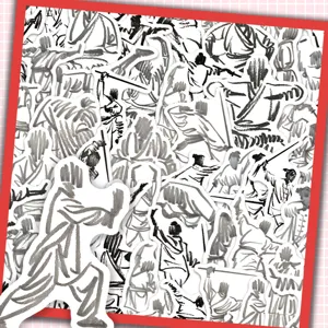 60pcs martial arts graffiti stickers ink sketch waterproof stickers for phone case laptop