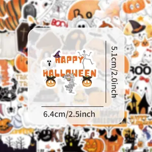 Adesivi graffiti cartoni animati di Halloween impermeabili per valigia e custodia telefono