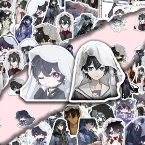 Waterproof anime ghost cartoon sticker pack for laptop skateboard water bottle decoration.