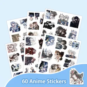 Cute anime fanart stickers pack, waterproof decorative decal for phone case, laptop and water bottle.