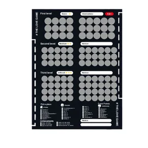 The Love Game Scratch Poster Couples Date Night Challenge 18+ Interactive Poster Gift