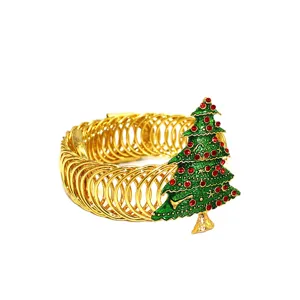 Christmas tree curtain tieback gold spring buckle window drape holder holiday home decor item