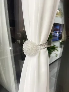 Silver metal curtain buckle wire ball tie back decorative accessory for home window decor