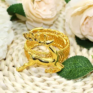 Gold reindeer curtain tieback metal spring drapery holder home decor Christmas window accessory
