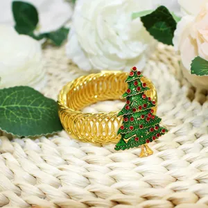 Christmas tree curtain tieback magnetic spring buckle metal drapery holder holiday home decor window