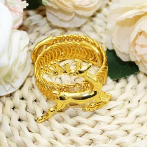 Gold reindeer curtain tieback spring curtain buckle metal drapery holdback home decoration
